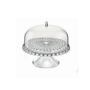 PRATO P/BOLO COM DOMO E PEDESTAL SMALL 30x27cm TIFFANY TRANSPARENTE