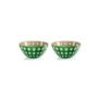 CJ. 2 BOWLS 12CM ACRÍLICO VERDE/AREIA LE MURRINE