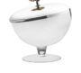 COMPOTEIRA COM PEDRA PIRITA INOX 23x20 CM